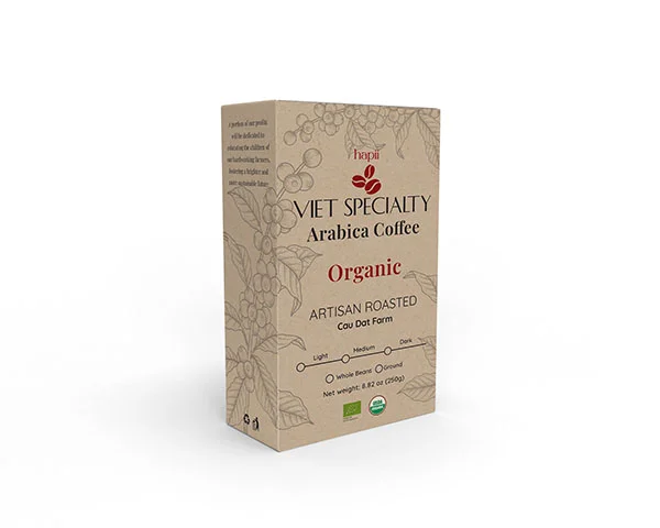 Cà phê Arabica hữu cơ - Organic Arabica Coffee - Cafe VIET SPECIALTY 250G